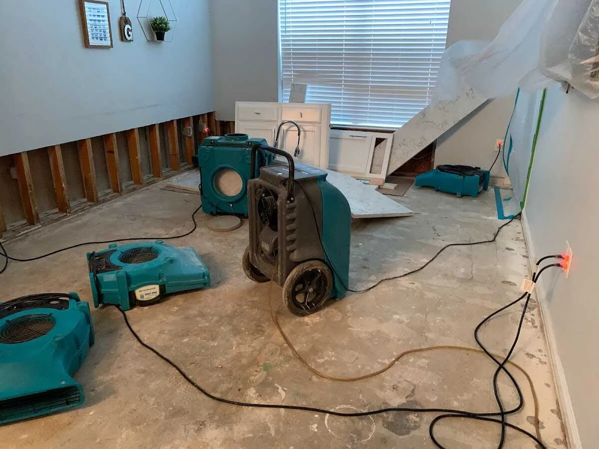 Dehumidifier in flood-cut room for Water Extraction & Removal in Bigfork
